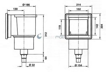 VA skimmer 150x150 mm do fólie
