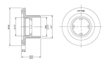 Tryska MTS - Základní prvek R 2“ 50x40MM ABS