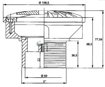 Podlahová tryska Kripsol (pro bet.baz.)