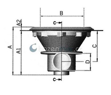 Podlahová výpust VA (pro fóliové baz.)