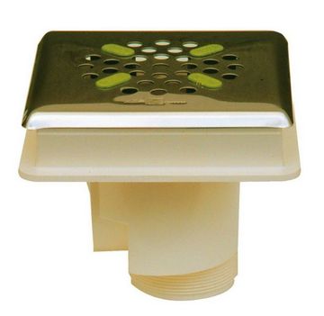 Podlahová výpust ABS, nerez kryt čtvercový AISI 316 (pro fólii)