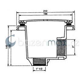 Podlahová výpust Hayward (pro fóliové baz.)
