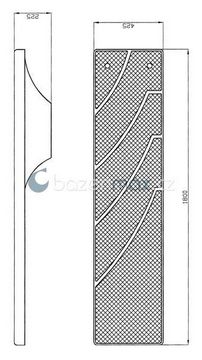 Skákací prkno - 1800x425x250mm - modré/modré