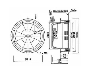 Světlo MTS 300 W - plast ABS, do fólie (bílé)