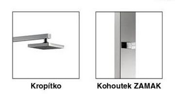 Sprcha NIAGARA s 1 krop&iacute;tkem a 1 kohoutkem