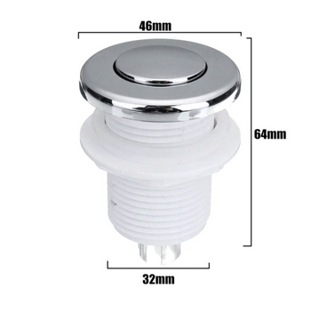 Pneu.tlačítko bílé-nevystouplé