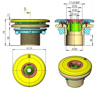 Tryska vratná VA (pro fóliové baz.)