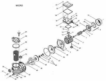 Micro Delfino II 25 - 4m3/h, 230V
