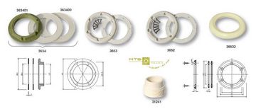 Příslušenství MTS - Kontramatka R 2“ PA 6,6 + dvě těsnění EPDM