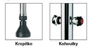 Sprcha s 1 krop&iacute;tkem a 2 kohoutky