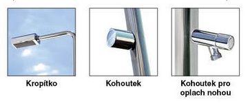 Sprcha ANGEL s 1 kropítkem, 1 kohoutkem a 1 kohoutkem pro oplach nohou