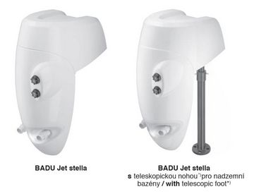 Závěsný protiproud Badu Jet - Stella bílé LED spot, 75 m3/h, 400V, 3,0 kW, 2x tryska Ø40mm